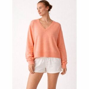 J. Crew Featherweight Cashmere Sweater Blushed Peach Relaxed Fit Size Large